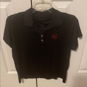 Antigua Women's Black SC Gamecocks Baseball Logo Polo Shirt Medium (Like New)